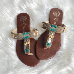 Jeffrey Campbell Leather Ibiza Cheech Sandals- 8